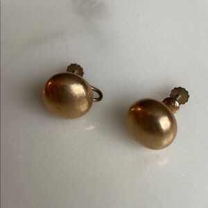 Vintage Gold Clip-On Earrings